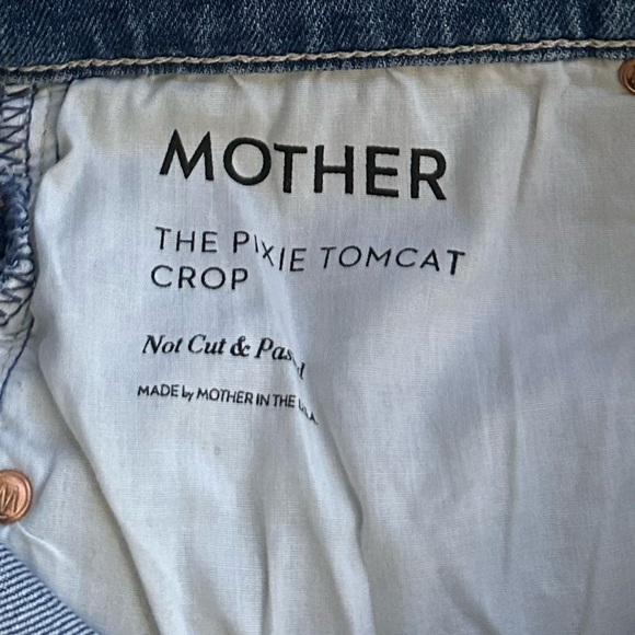 Mother The Pixie Tomcat Crop Jean in Not Cut & Pasted - Picture 9 of 13